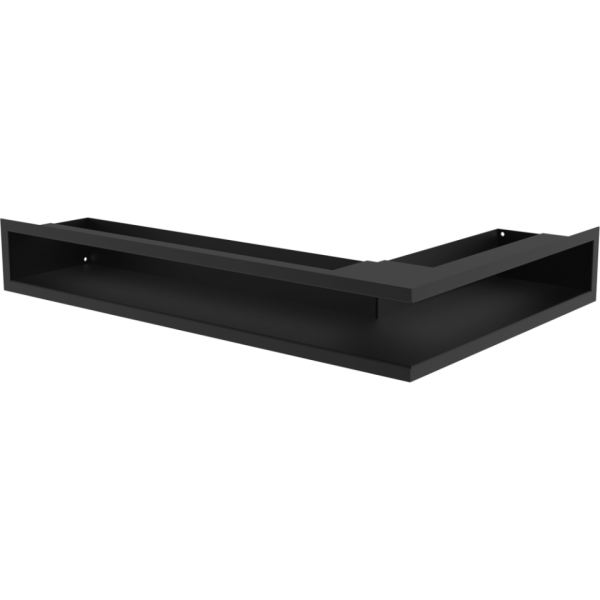 Kratki Eckluftleiste links | 600x400mm Winkel x 90mm | schwarz