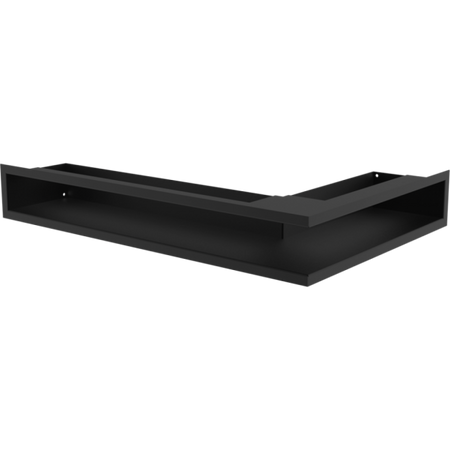 Kratki Eckluftleiste links | 600x400mm Winkel x 90mm | schwarz