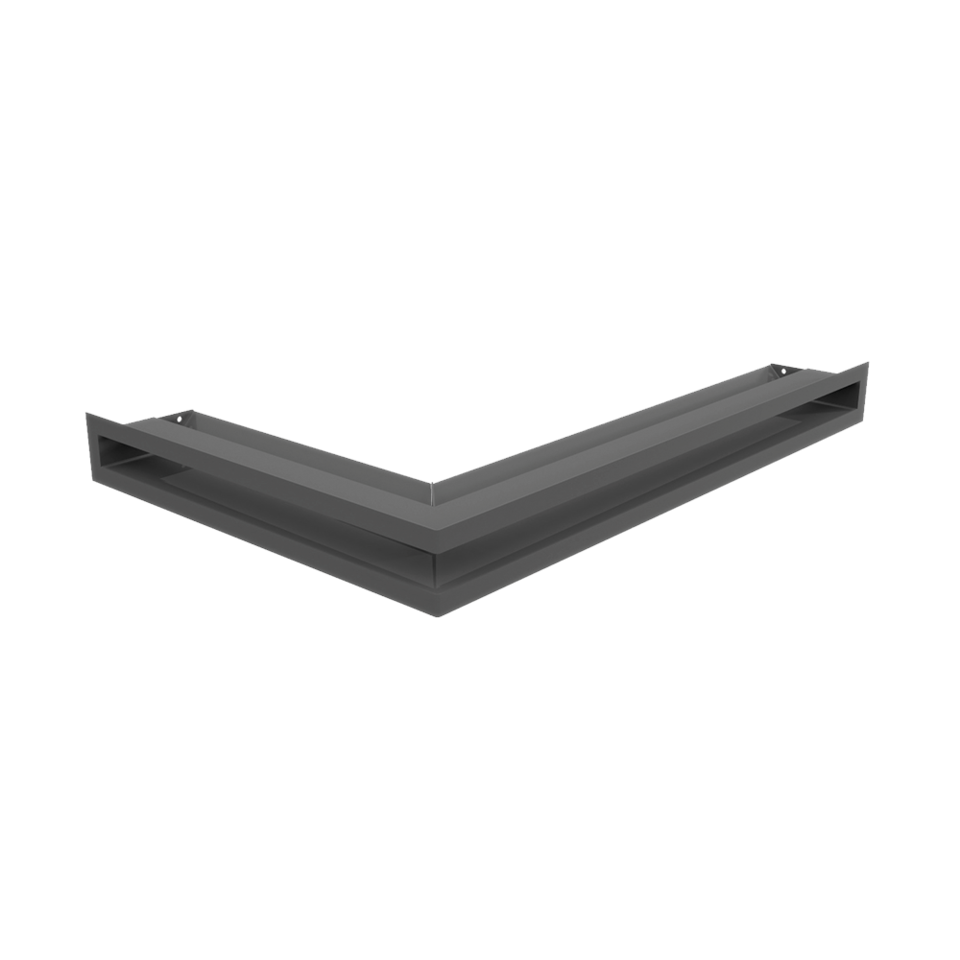 Kratki Eckluftleiste 45S rechts | 400x600 mm Winkel x 60 mm | graphit