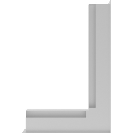 Kratki Eckluftleiste rechts | 600x400mm Winkel x 60mm | weiß