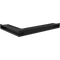 Kratki Eckluftleiste rechts | 600x400mm Winkel x 60mm | schwarz