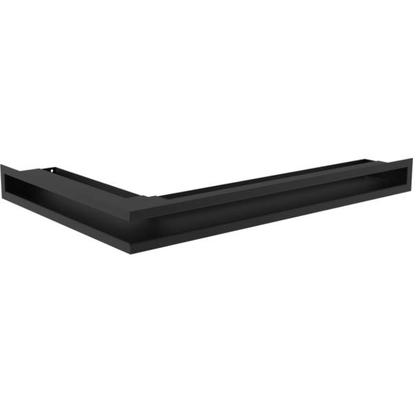 Kratki Eckluftleiste rechts | 600x400mm Winkel x 60mm | schwarz