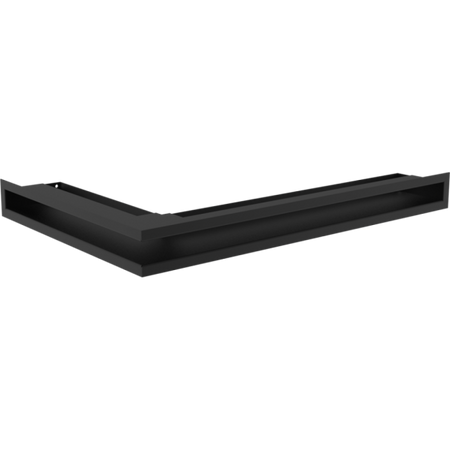 Kratki Eckluftleiste rechts | 600x400mm Winkel x 60mm | schwarz