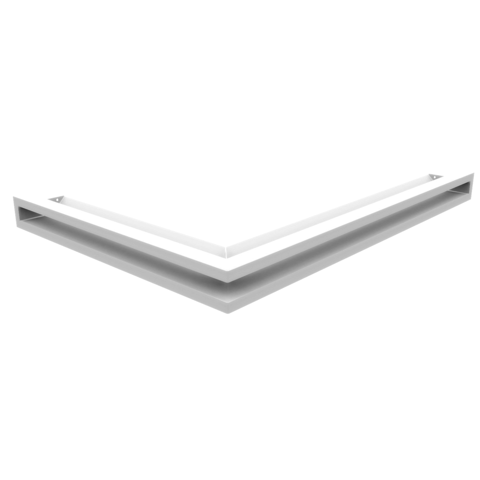 Kratki Eckluftleiste 45S rechts | 547x766 mm Winkel x 60 mm | weiß
