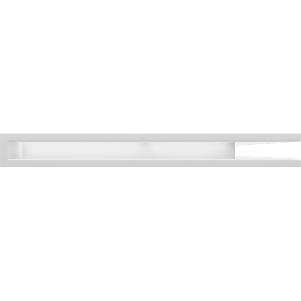 Kratki Eckluftleiste rechts | 547x766mm Winkel x 60mm | weiß