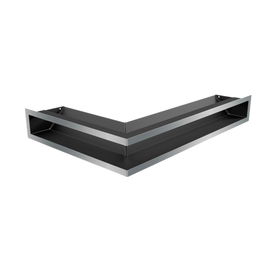 Kratki Eckluftleiste 45S rechts | 400x600 mm Winkel x 90 mm | geschliffen