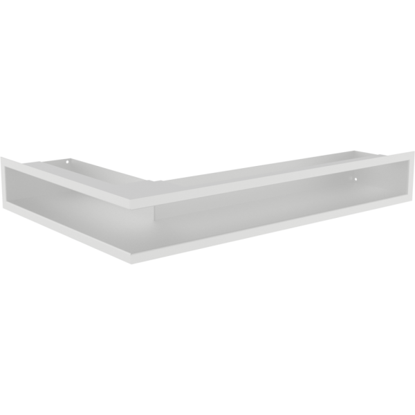 Kratki Eckluftleiste rechts | 600x400mm Winkel x 90mm | weiß 