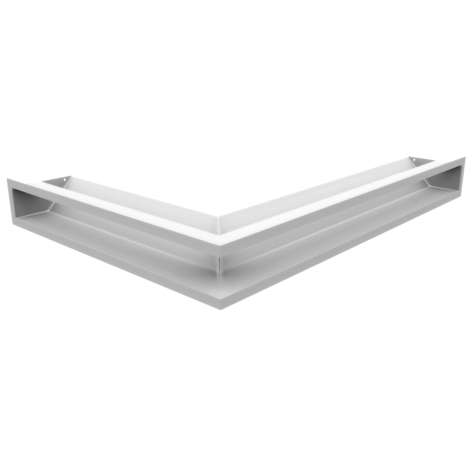 Kratki Eckluftleiste 45S rechts | 547x766 mm Winkel x 90 mm | weiß