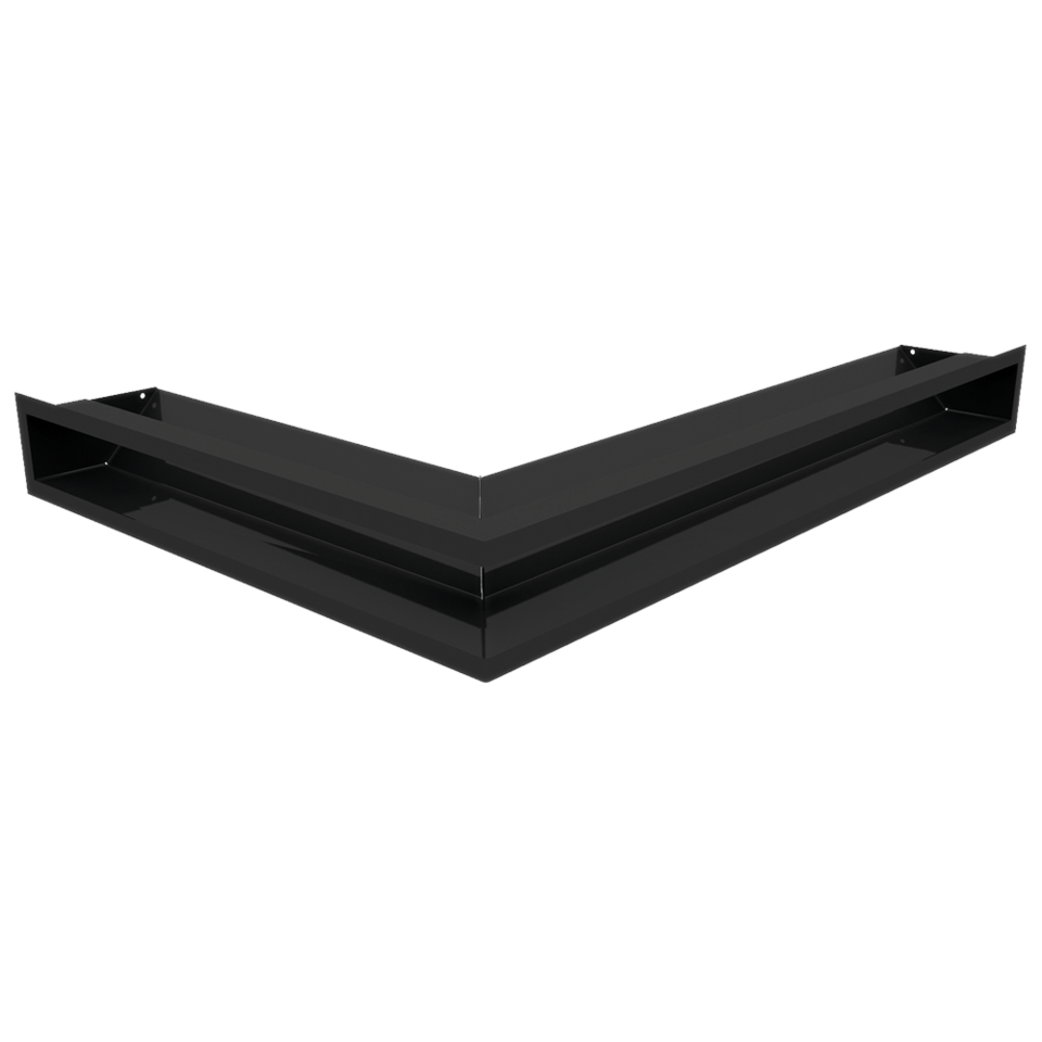 Kratki Eckluftleiste 45S rechts | 547x766 mm Winkel x 90 mm | schwarz