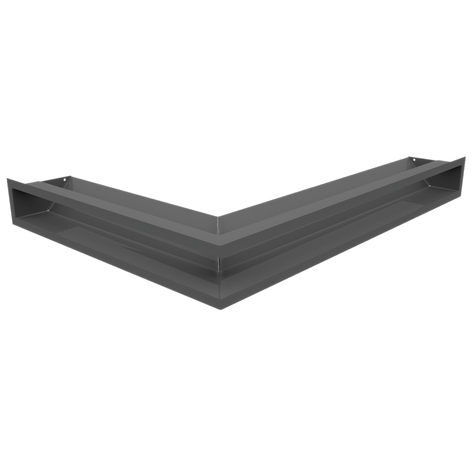 Kratki Eckluftleiste 45S rechts | 547x766 mm Winkel x 90 mm | graphit