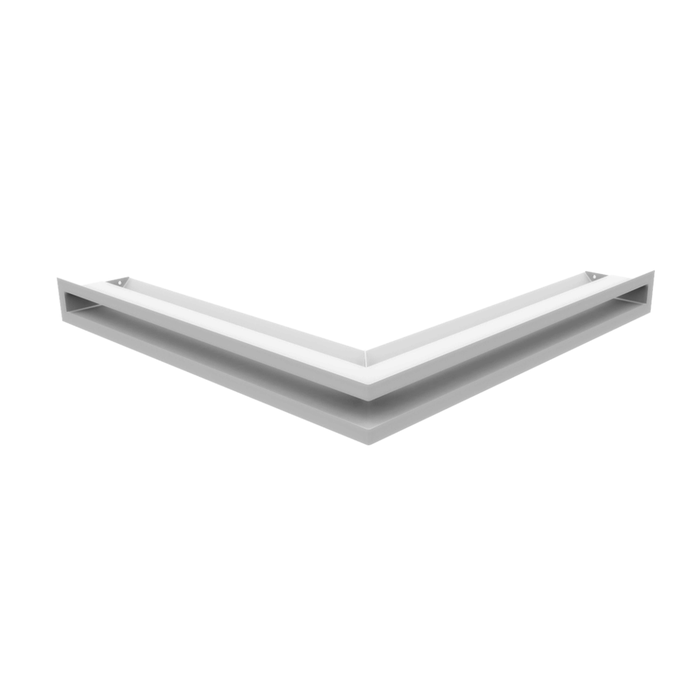 Kratki Eckluftleiste 45S | 560x560 mm Winkel x 60 mm | weiß