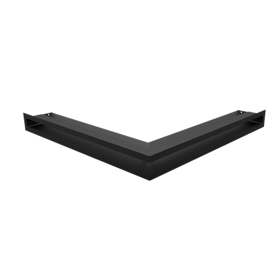 Kratki Eckluftleiste 45S | 560x560 mm Winkel x 60 mm | schwarz