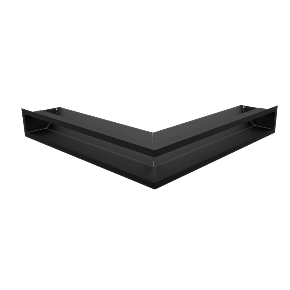 Kratki Eckluftleiste 45S | 560x560 mm Winkel x 90 mm | schwarz