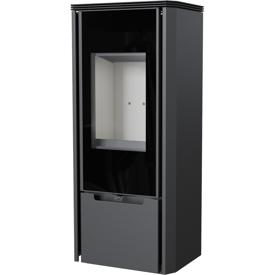 Kratki Kaminofen Koza Enyo | gerade Scheibe | mit Griffmulde | 6 kW 