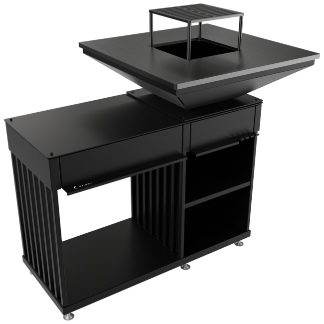 Kratki Grill / Feuerstelle Quadrum | horizontal | QUADRUM/BBQ/H  ➔ klimaworlv.com