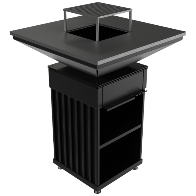 Kratki Grill / Feuerstelle Quadrum | vertikal| QUADRUM/BBQ/V ➔ klimaworlv.com