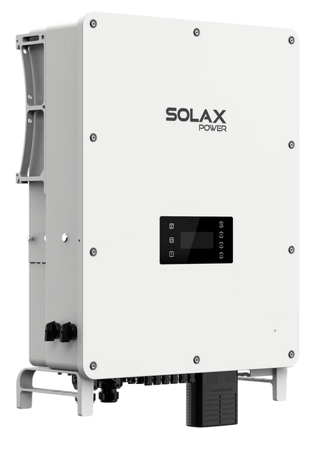 weißer Solax X3 AELIO Wechselrichter Ansicht von links