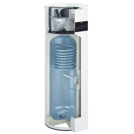 Viessmann Vitocal 262-A Warmwasserwaermepumpe Schnittansicht mit Speicher und Technik | Klimaworld.com
