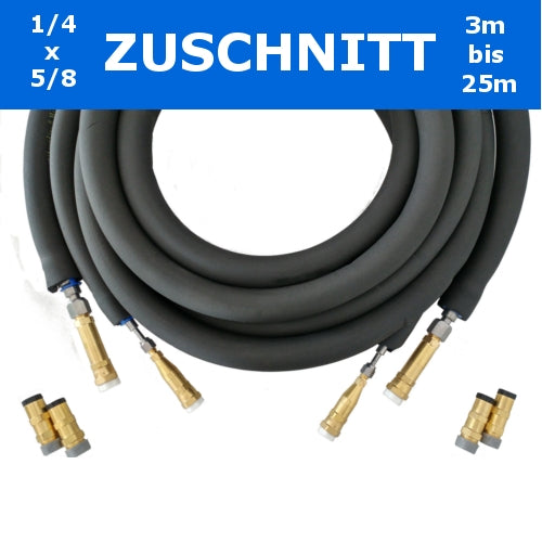EasyQuick Isoliertes hochflexibles Edelstahl Flexrohr mit Schnellkupplungen 1/4x5/8 Zoll Zuschnitt