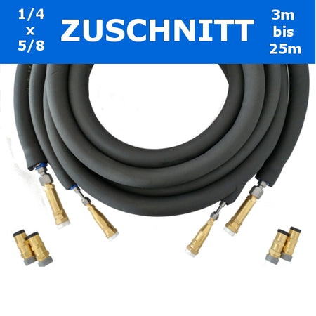 EasyQuick Isoliertes hochflexibles Edelstahl Flexrohr mit Schnellkupplungen 1/4x5/8 Zoll Zuschnitt