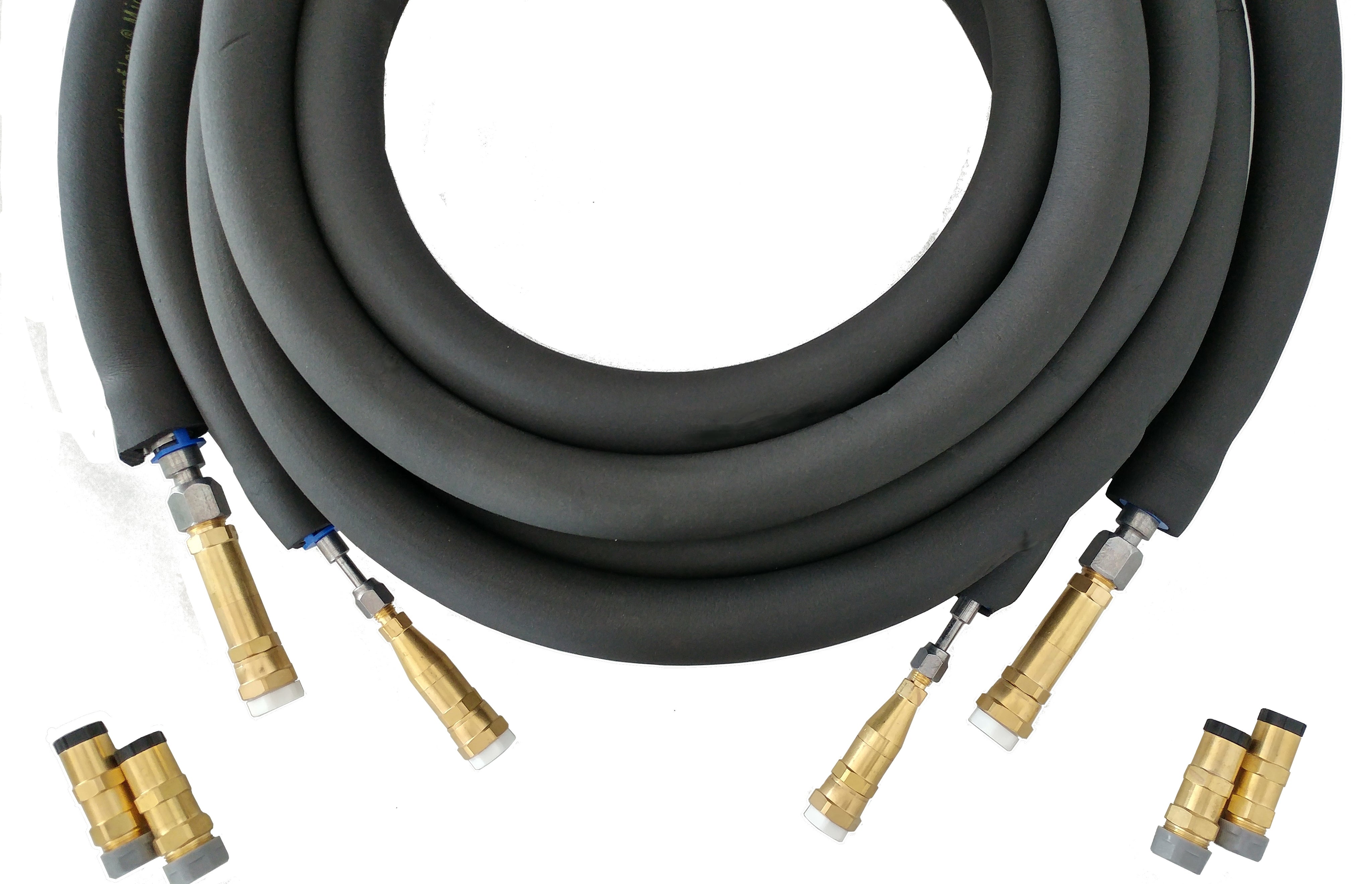 EasyQuick Isoliertes hochflexibles Edelstahl Flexrohr mit Schnellkupplungen 1/4x5/8 Zoll Zuschnitt