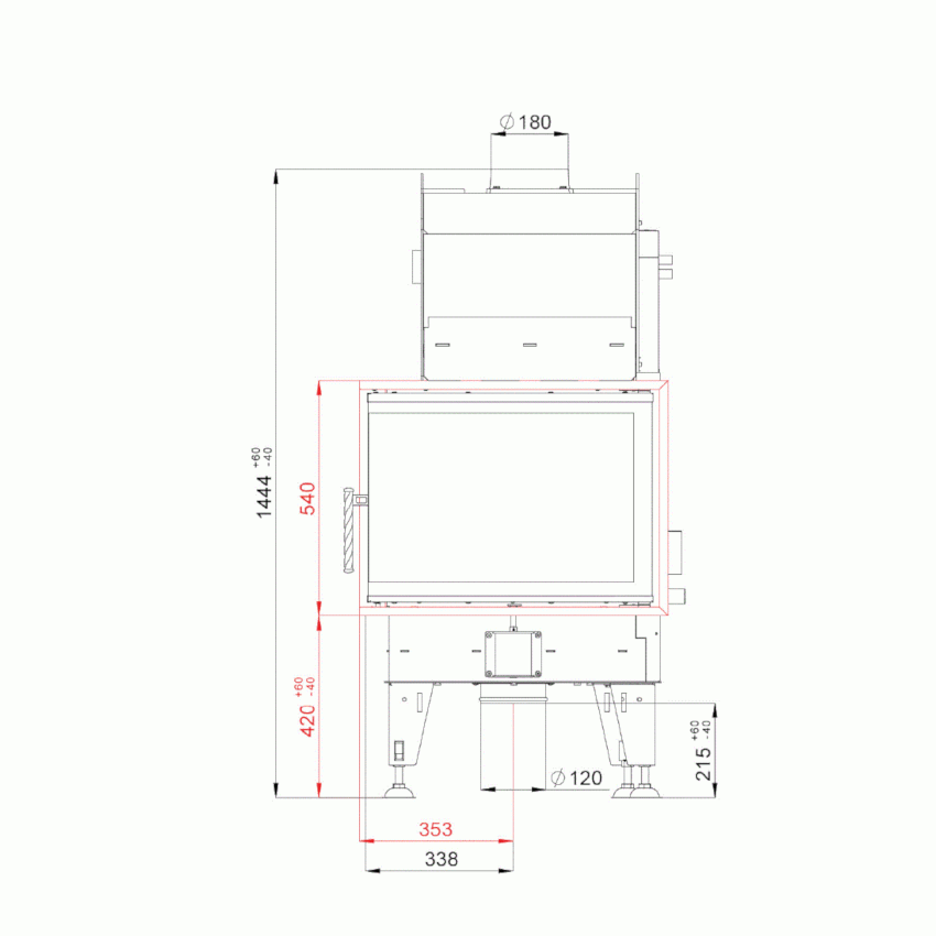 BeF Home Kamineinsatz  Aquatic WH 80 CL | 14,5 kW | Wasserführend 