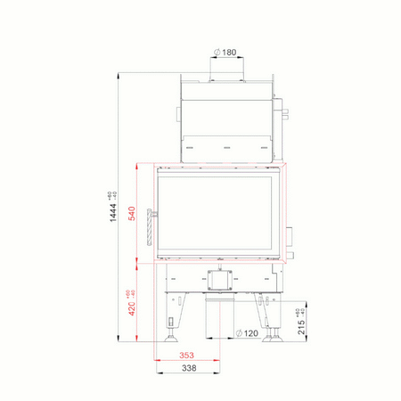 BeF Home Kamineinsatz  Aquatic WH 80 CL | 14,5 kW | Wasserführend 